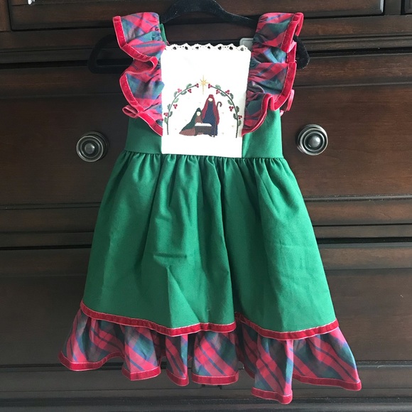 ricrac and ruffles christmas dress